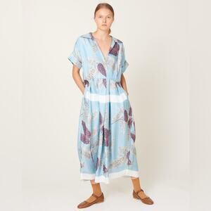 Rachel Comey Tempo Midi Dress 100% Silk - Pine Cone